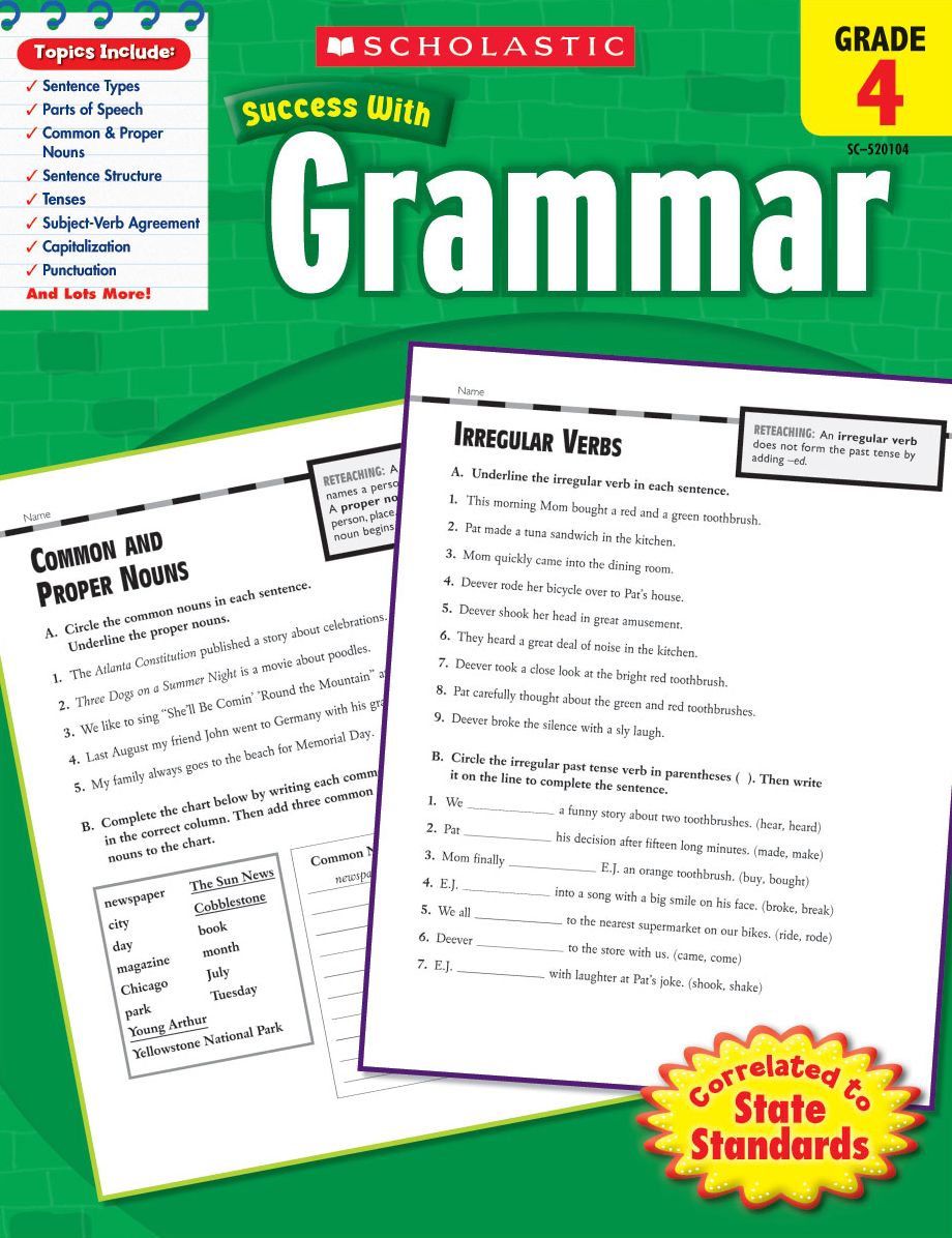 Scholastic Success With Grammar: Grade 4 (PagePerfect NOOK Book)