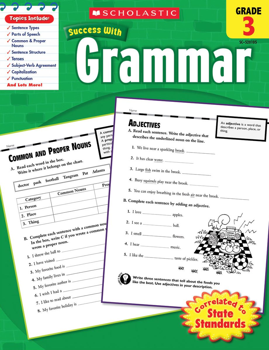 Scholastic Success With Grammar: Grade 3 (PagePerfect NOOK Book)
