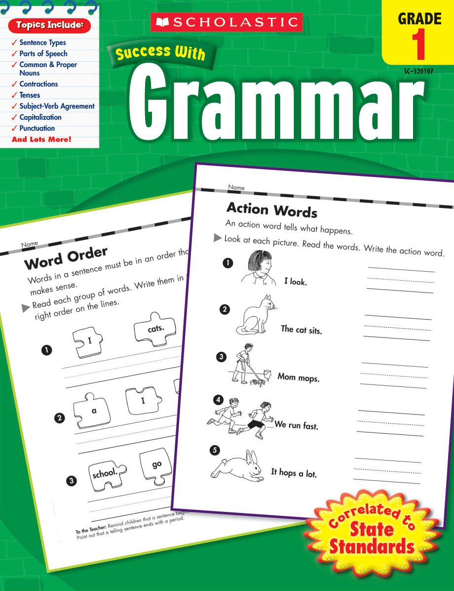 Scholastic Success With Grammar: Grade 1 (PagePerfect NOOK Book)