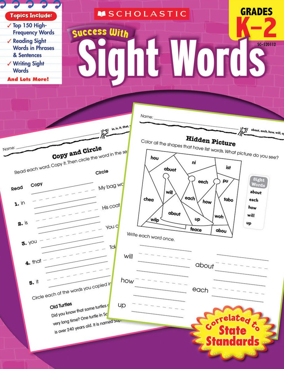 Scholastic Success with Sight Words (PagePerfect NOOK Book)