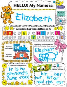 Personal Poster Set: My Name: 30 Fill-in Personal Posters for Students to Display with Pride