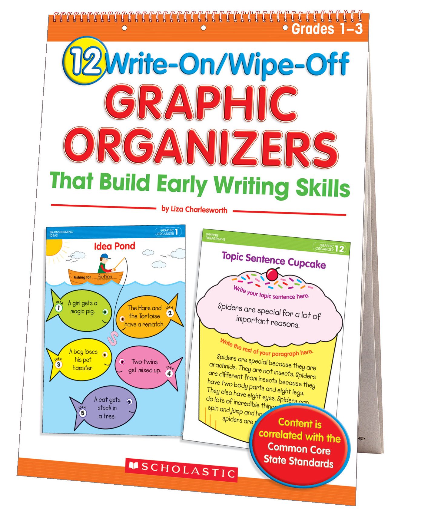 12 Write-On/Wipe-Off Graphic Organizers That Build Early Writing Skills (Flip Chart): Instant, Standards-Based Graphic Organizers That Help Every Child Become a Skillful Writer! (PagePerfect NOOK Book)