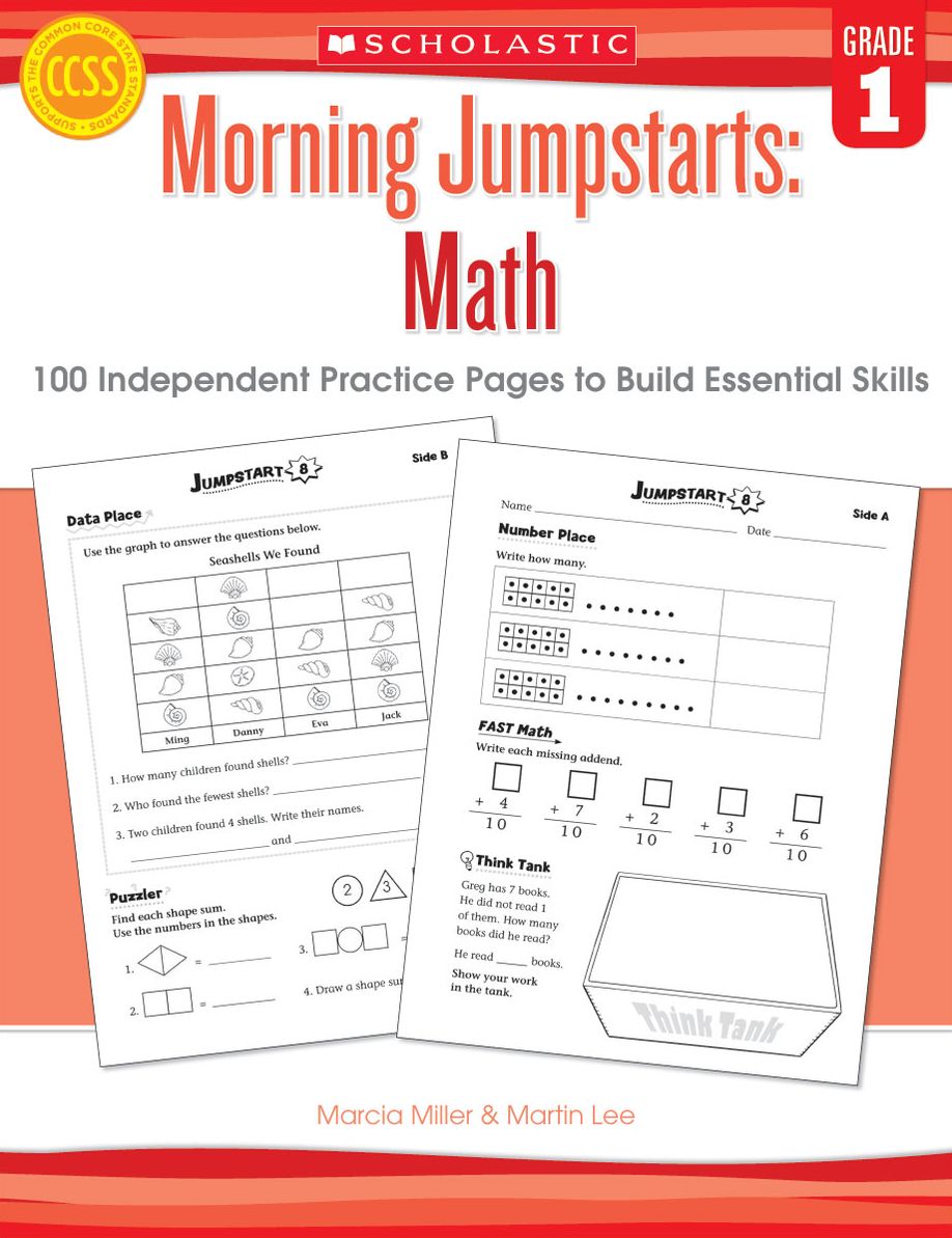 Morning Jumpstarts: Math: Grade 1: 100 Independent Practice Pages to Build Essential Skills