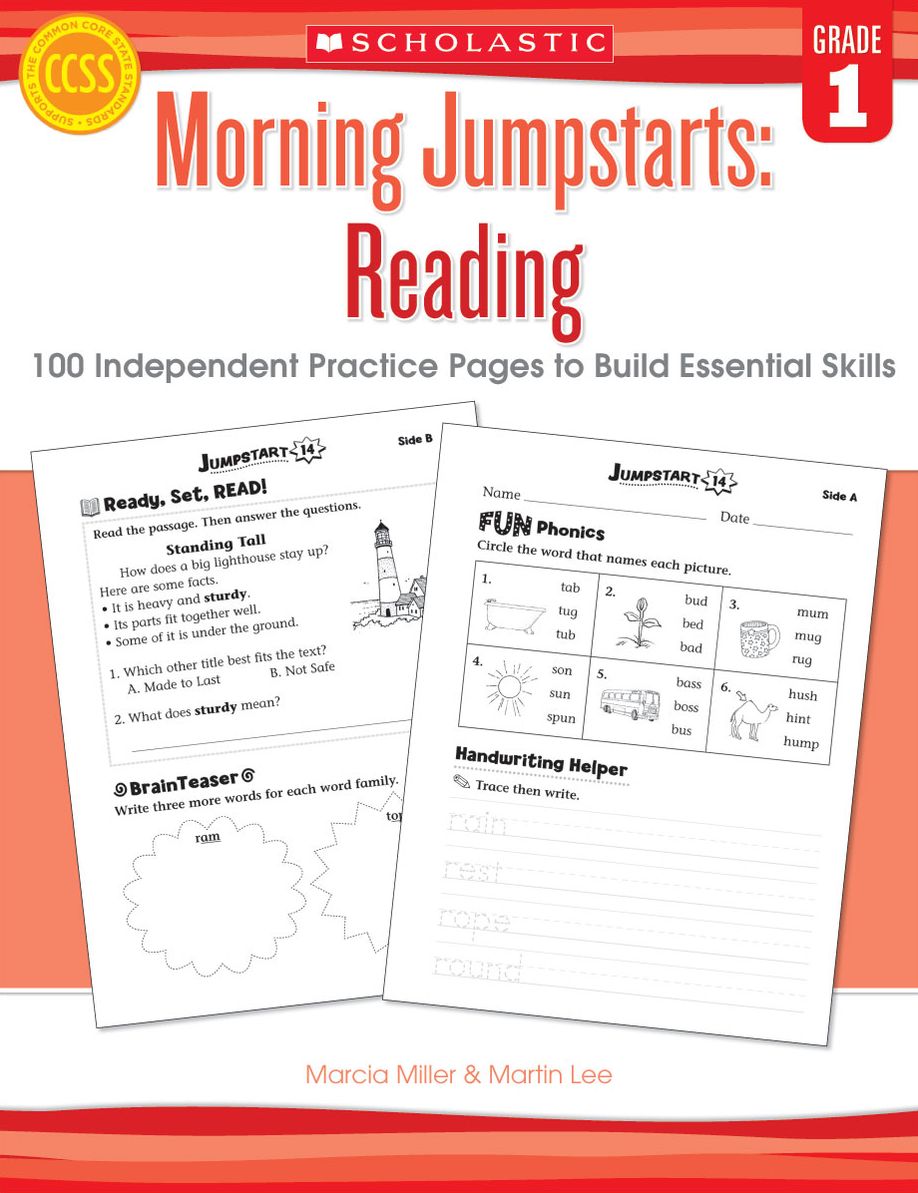 Morning Jumpstarts: Reading: Grade 1: 100 Independent Practice Pages to Build Essential Skills