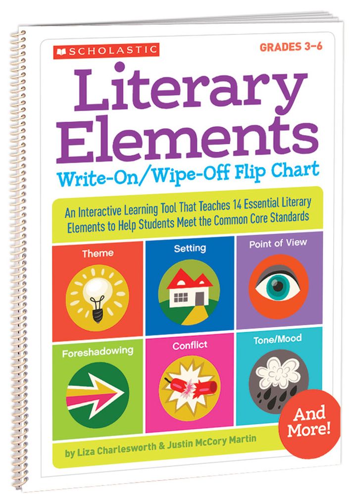 Literary Elements Write-On/Wipe-Off Flip Chart: An Interactive Learning Tool That Teaches 14 Essential Literary Elements to Help Students Meet the Core Standards (PagePerfect NOOK Book)