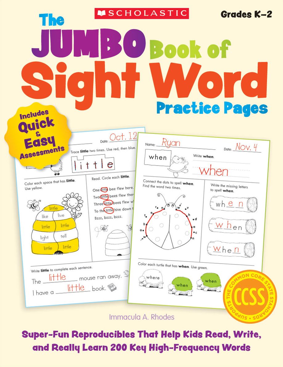 The Jumbo Book of Sight Word Practice Pages: Super-Fun Reproducibles That Help Kids Read, Write, and Really Learn 200 Key High-Frequency Words (PagePerfect NOOK Book)