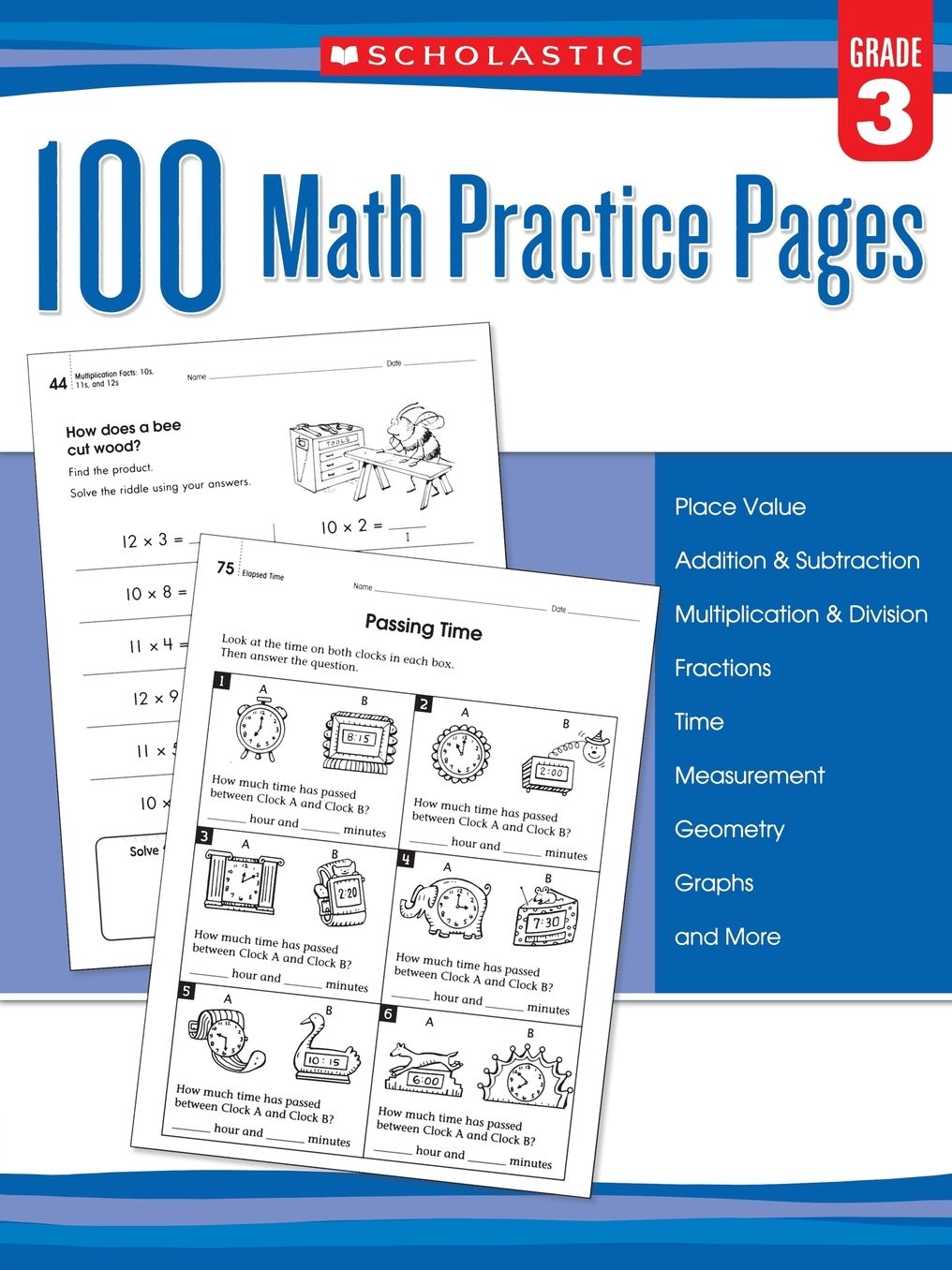 100 Math Practice Pages, Grade 3