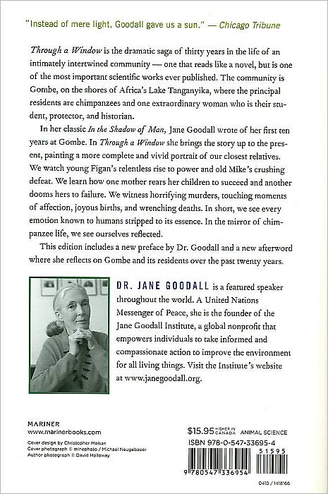 Through a Window: My Thirty Years with the Chimpanzees of Gombe
