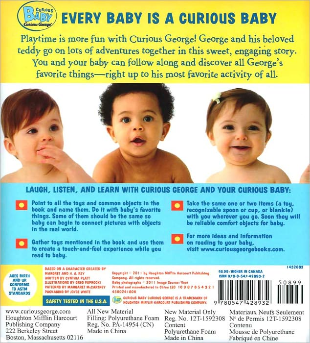 Curious Baby My Favorite Things (Curious George Padded Board Book)