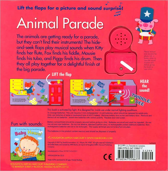 Animal Parade: A Lift-the-Flap Hear-the-Sound Book