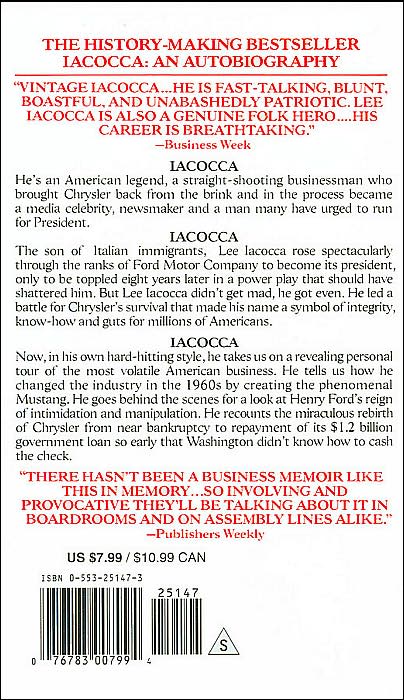 Iacocca: An Autobiography