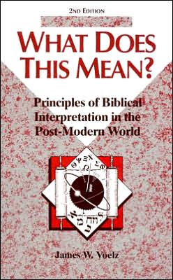 What Does This Mean?: Principles of Biblical Interpretation in the Post-Modern World