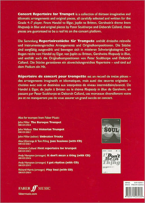 Concert Repertoire for Trumpet