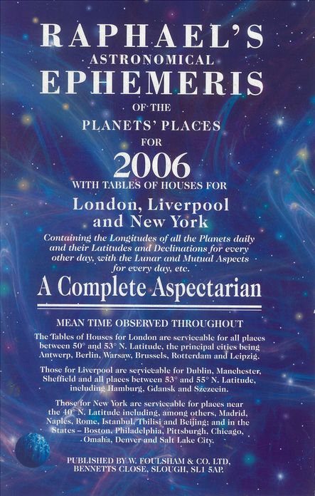 Raphael's Astronomical Ephemeris of the Planets 2006