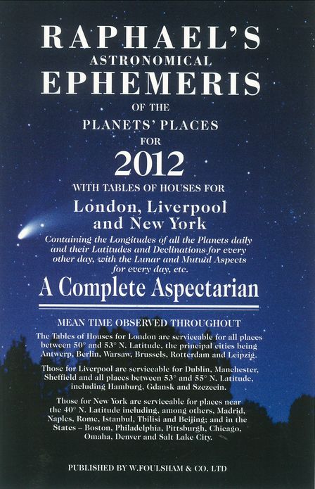 Raphael's Astronomical Ephemeris of the Planets 2012