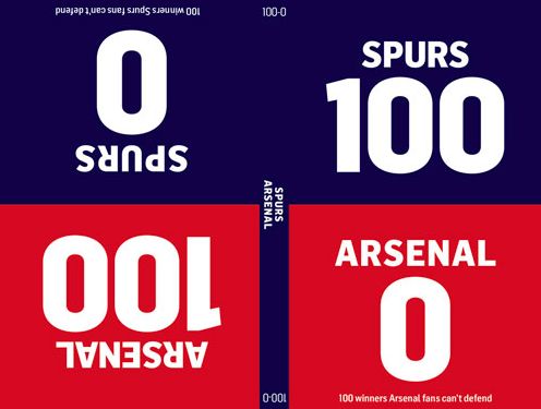 100-0: Arsenal-Spurs/Spurs-Arsenal