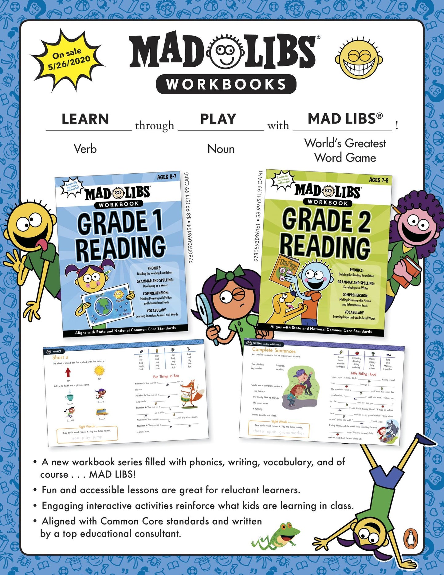 Mad Libs Workbook: Grade 1 Reading