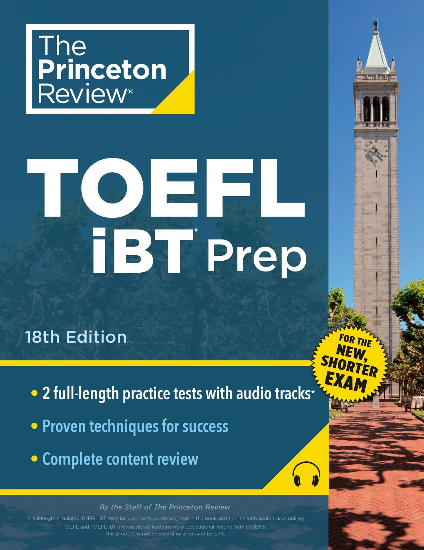 Princeton Review TOEFL iBT Prep with Audio/Listening Tracks, 18th Edition: Practice Test + Audio + Strategies & Review