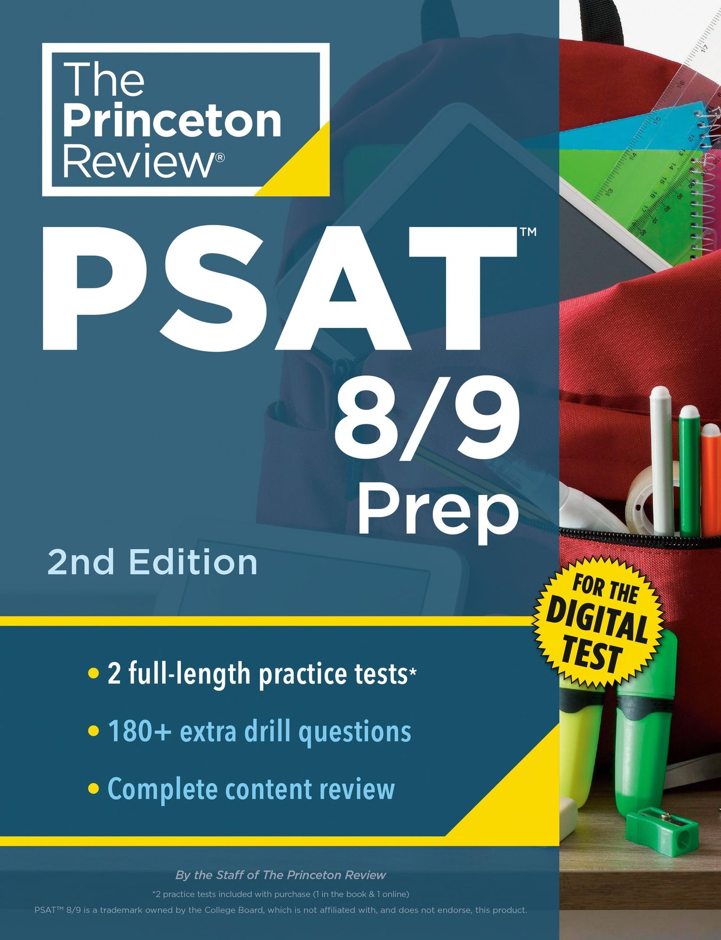 Princeton Review PSAT 8/9 Prep: 2 Practice Tests + Content Review + Strategies for the Digital PSAT