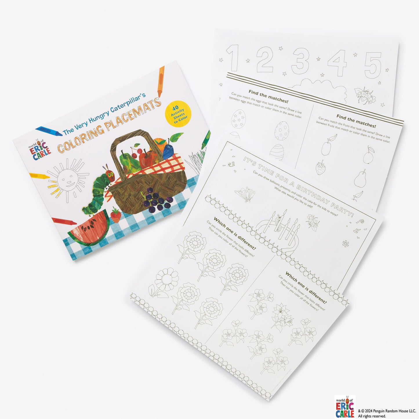 The Very Hungry Coloring Placemats: 40 Activity Sheets to Color