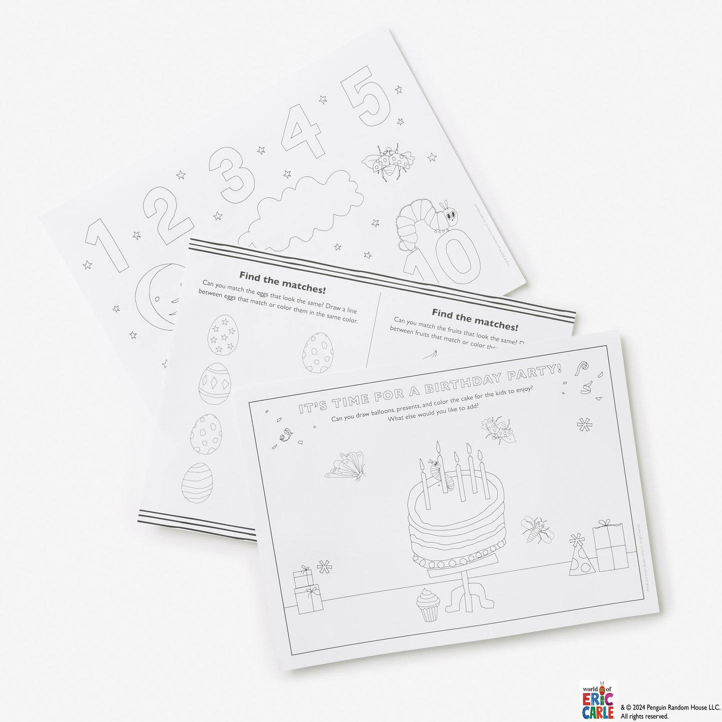 The Very Hungry Coloring Placemats: 40 Activity Sheets to Color