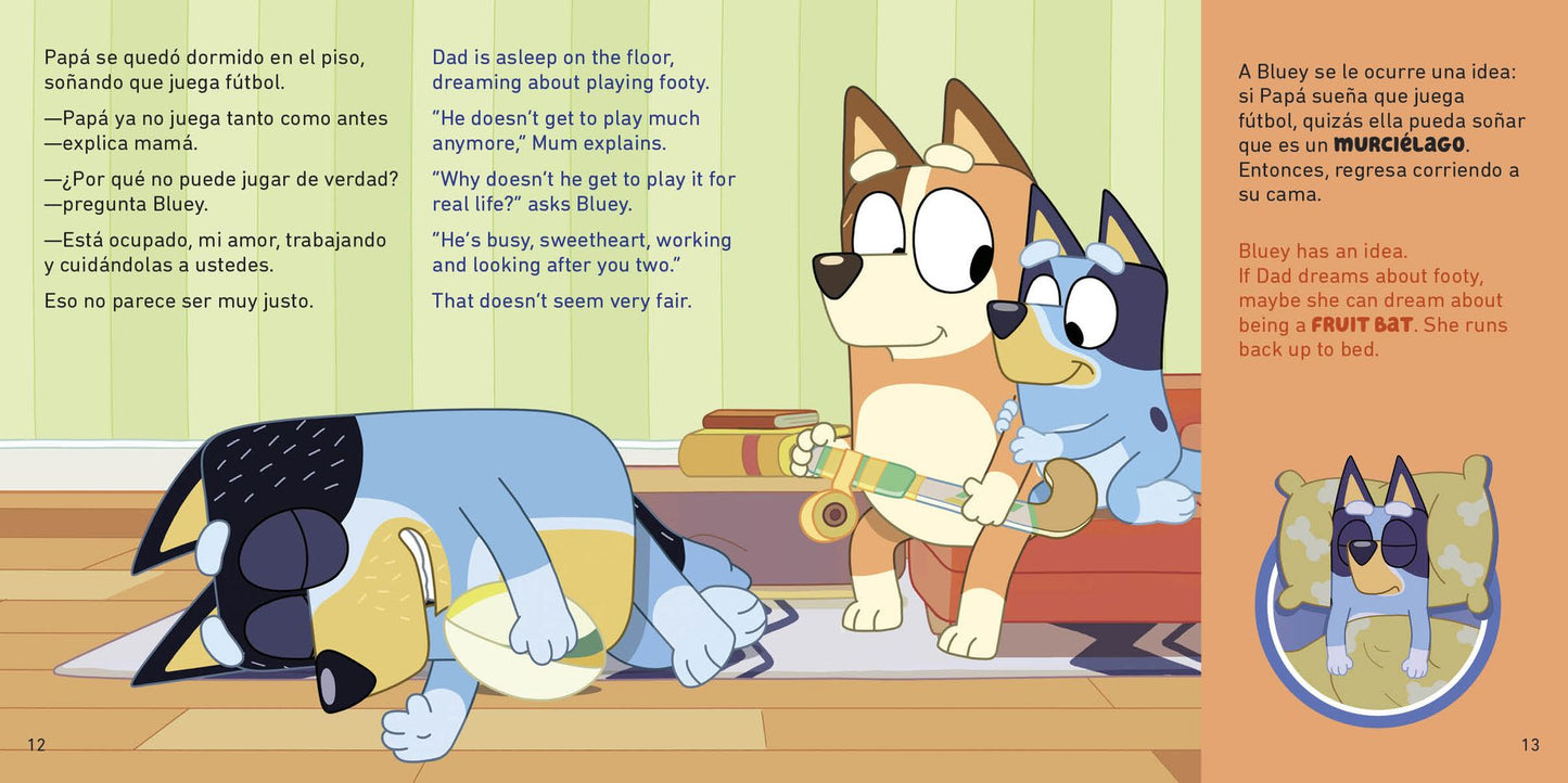 Bluey: Good Night, Fruit Bat/Buenas noches, murciélago: Un libro bilingüe