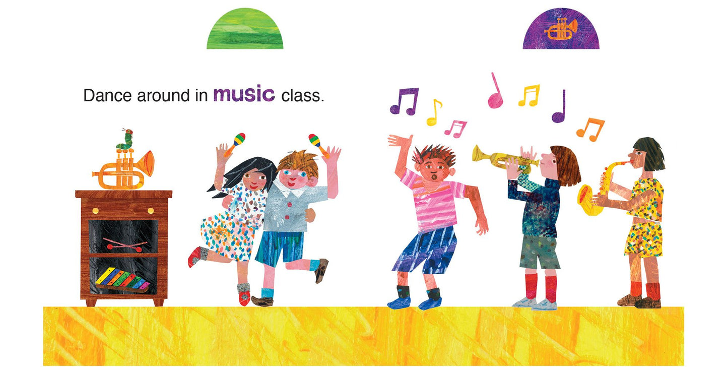 A Day at School with The Very Hungry Caterpillar: A Tabbed Board Book