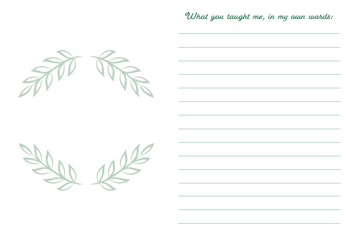 What You Taught Me: A Celebration of Lessons Learned