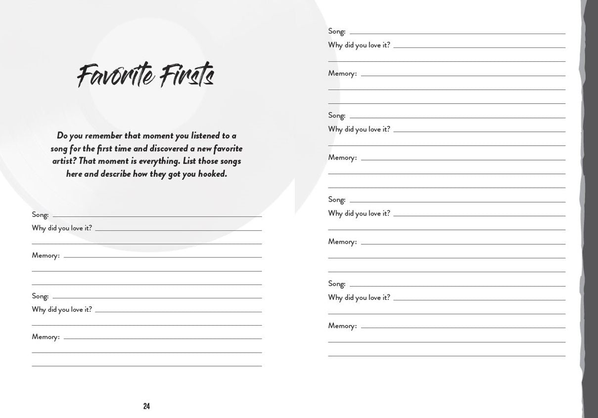 The Playlist of My Life: A Music and Lyrics Journal