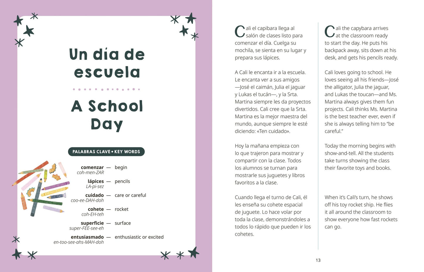 Cali'S Fun Bilingual Tales: 5-Minute Stories in Spanish and English