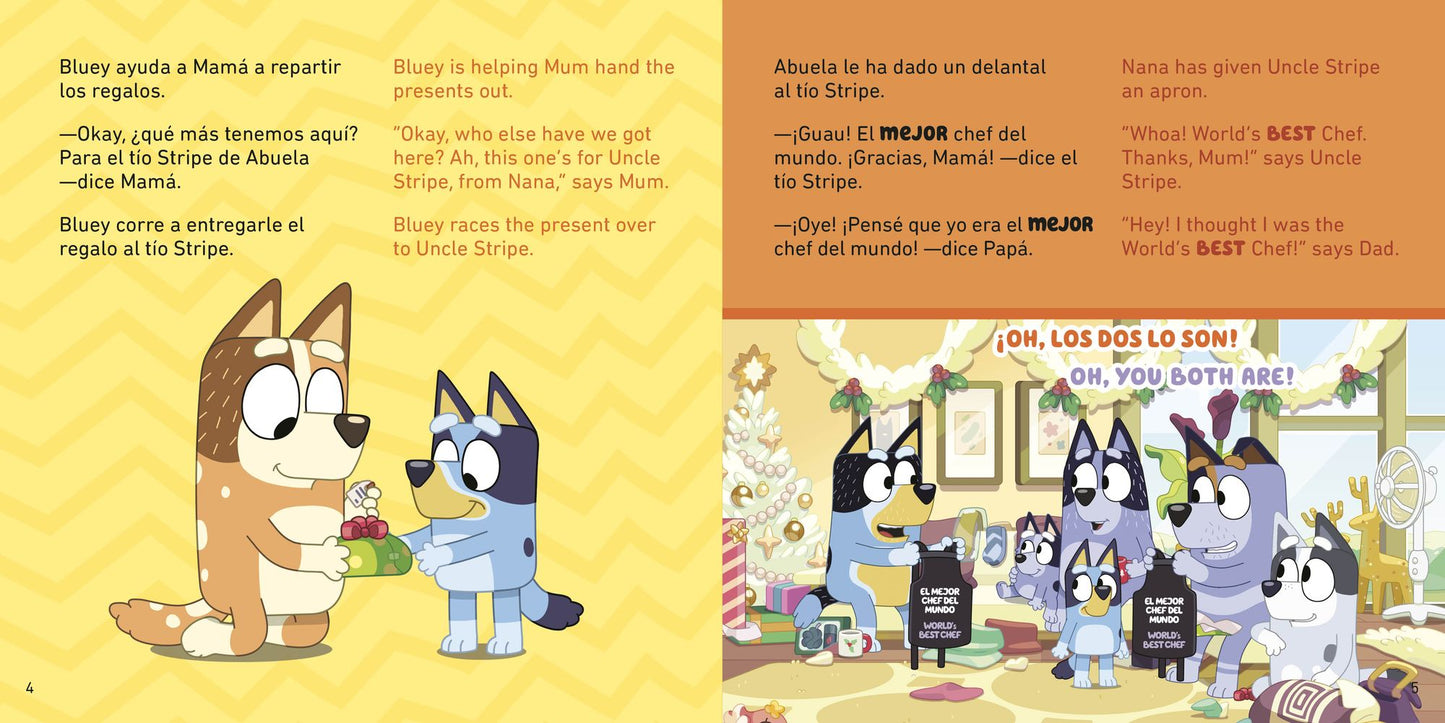 Bluey: Christmas Swim/Nadando en Navidad (Bilingual English-Spanish Edition)