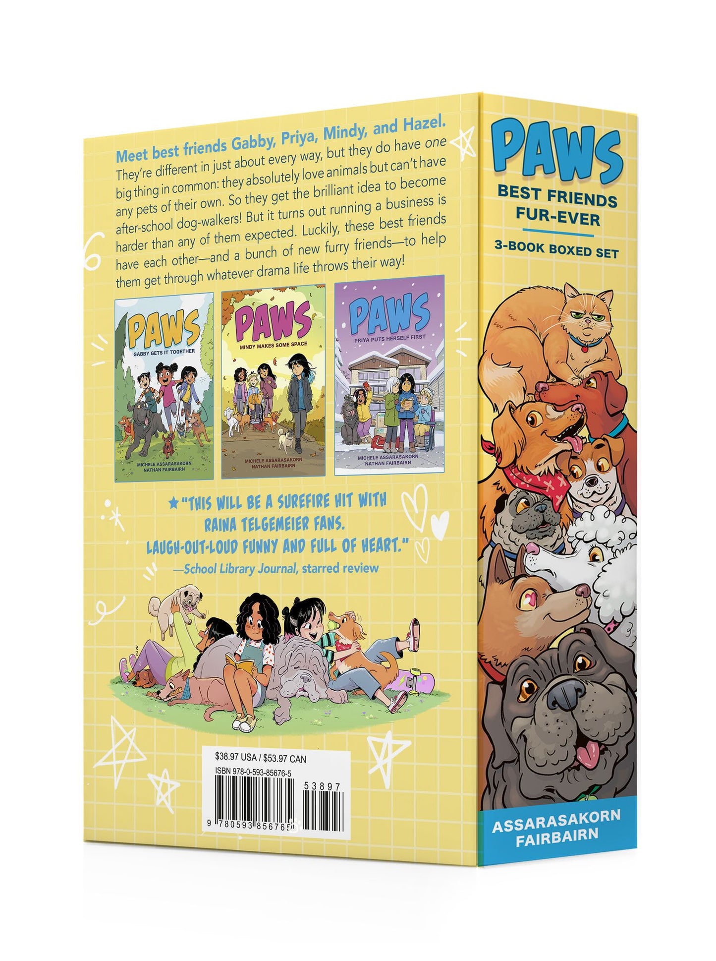 PAWS: Best Friends Fur-Ever Boxed Set (Books 1-3): Gabby Gets It Together, Mindy Makes Some Space, Priya Puts Herself First (A Graphic Novel Boxed Set)