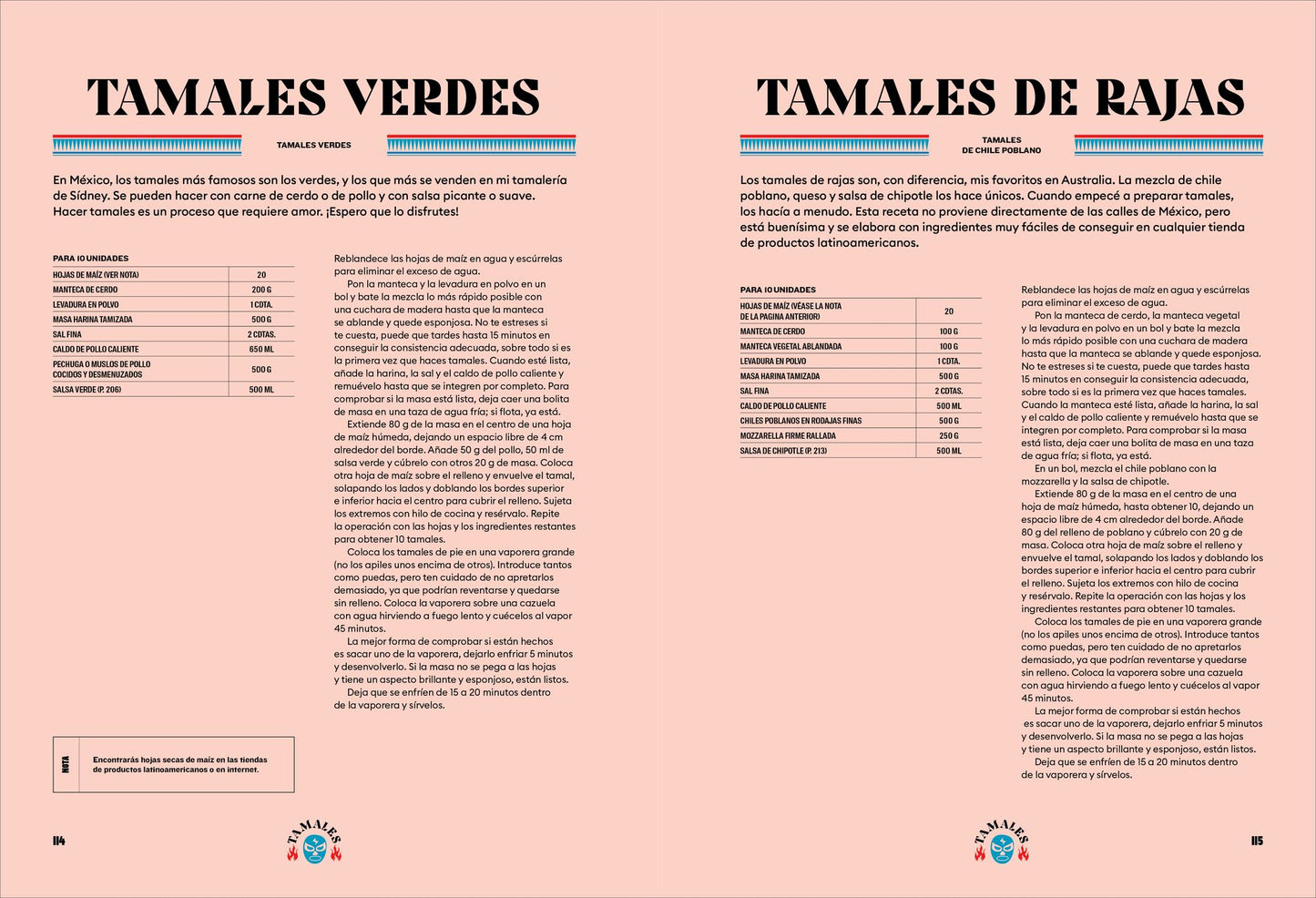 Comida mexicana: Snacks, tacos, tortas, tamales y postres