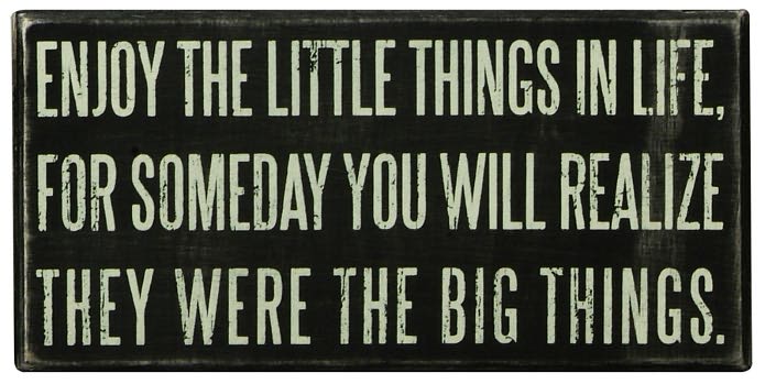 Enjoy The Little Things Box Sign 8 x 4