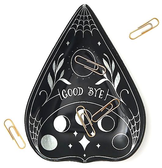 Glass Ouija Planchette Trinket Dish