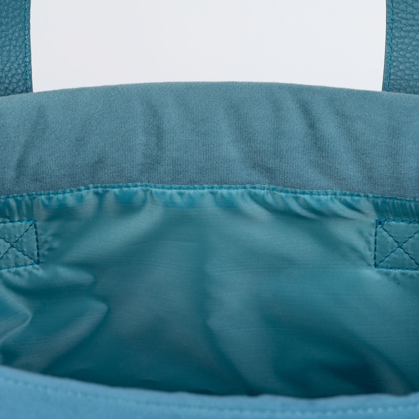 B&N Exclusive Silvery Blue Quilted Velvet Tote