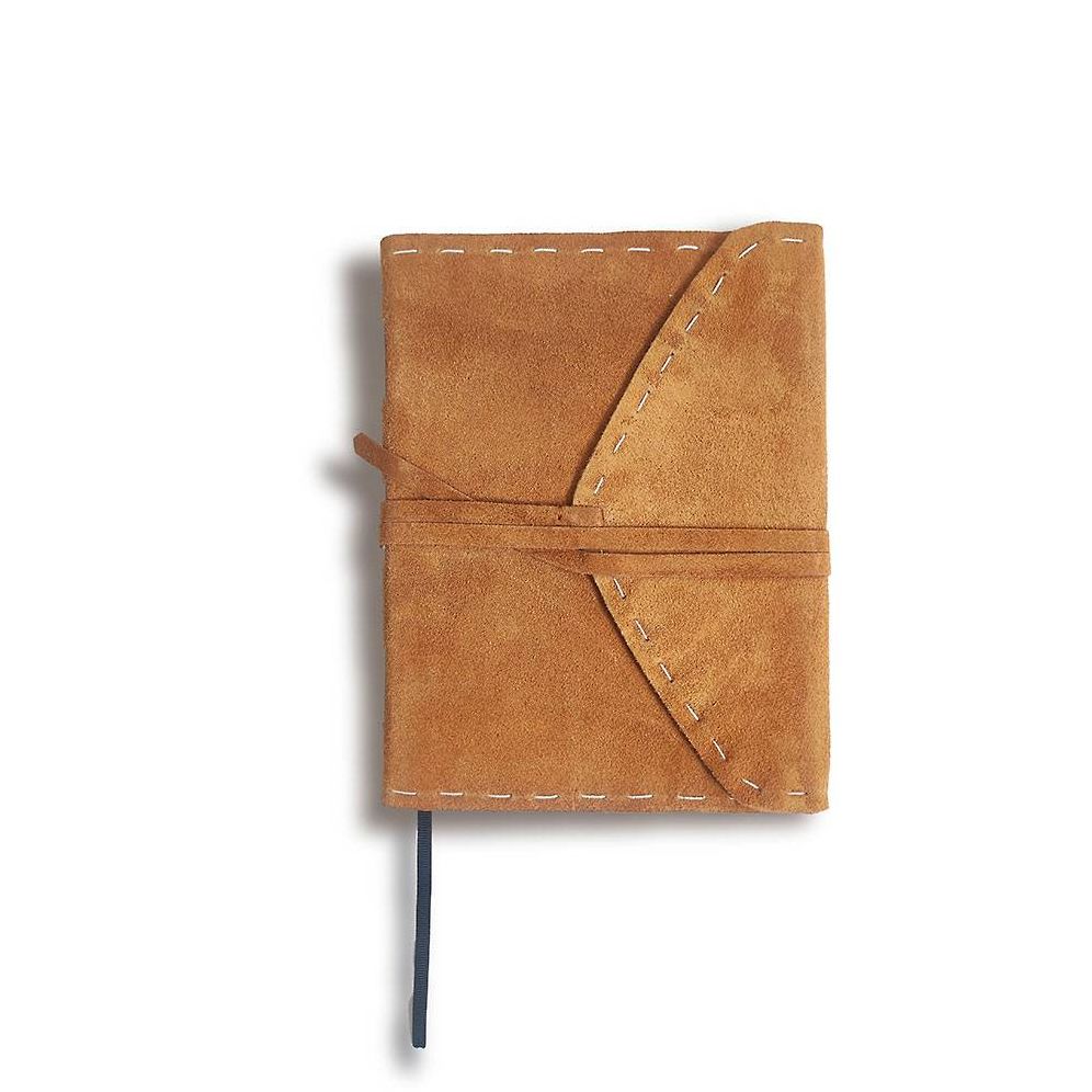 Handstitched Chestnut Suede Journal