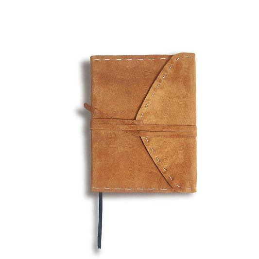 Handstitched Chestnut Suede Journal