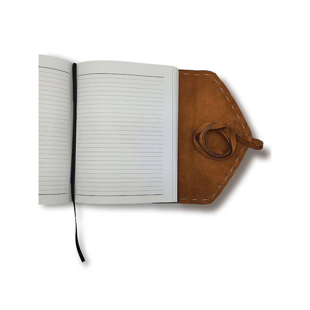 Handstitched Chestnut Suede Journal
