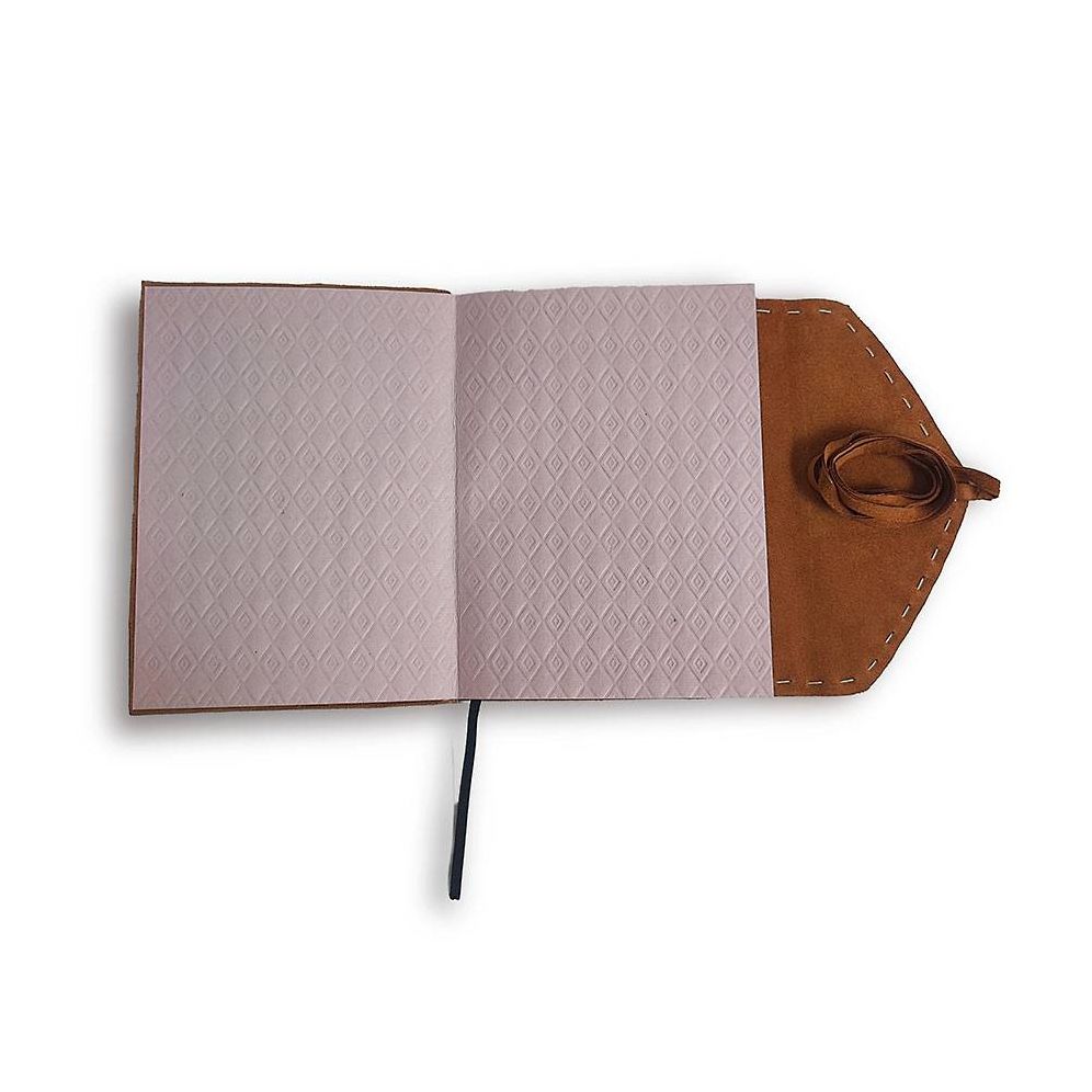 Handstitched Chestnut Suede Journal