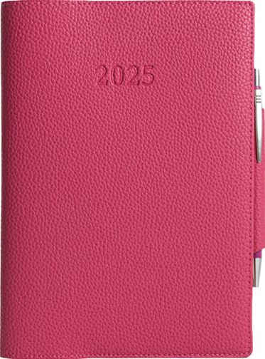2025 Desk Weekly Planner Fuxia with Pen