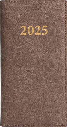 2025 Pocket Weekly Planner Charme Brown
