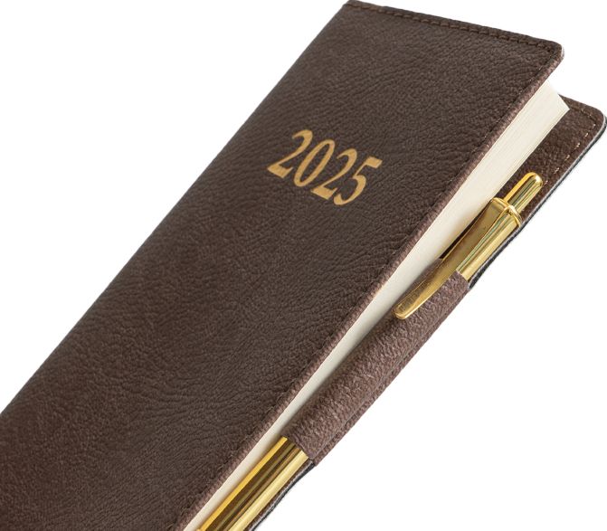 2025 Pocket Weekly Planner Charme Brown