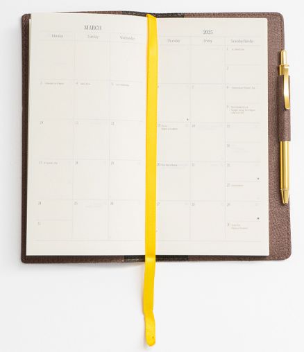 2025 Pocket Monthly Planner Charme Brown