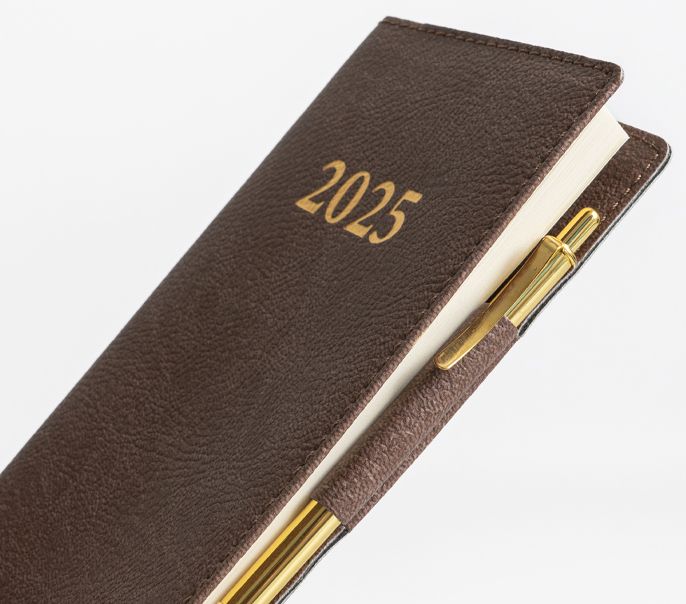 2025 Pocket Monthly Planner Charme Brown