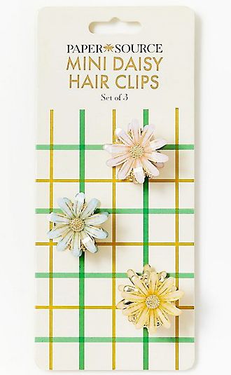 Mini Daisy Hair Clips, Set of 3