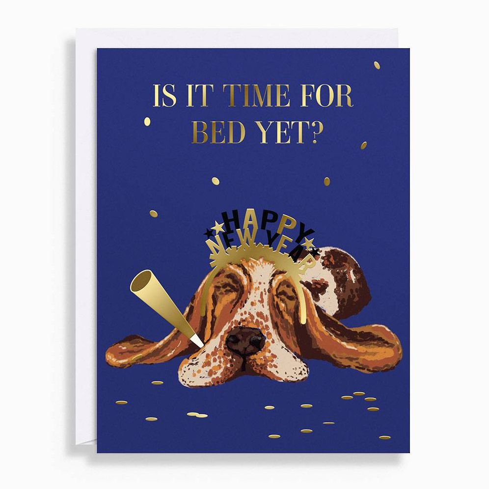 NYEAR OFF/FOIL A2 Sleepy NYE Dog FLD S/10