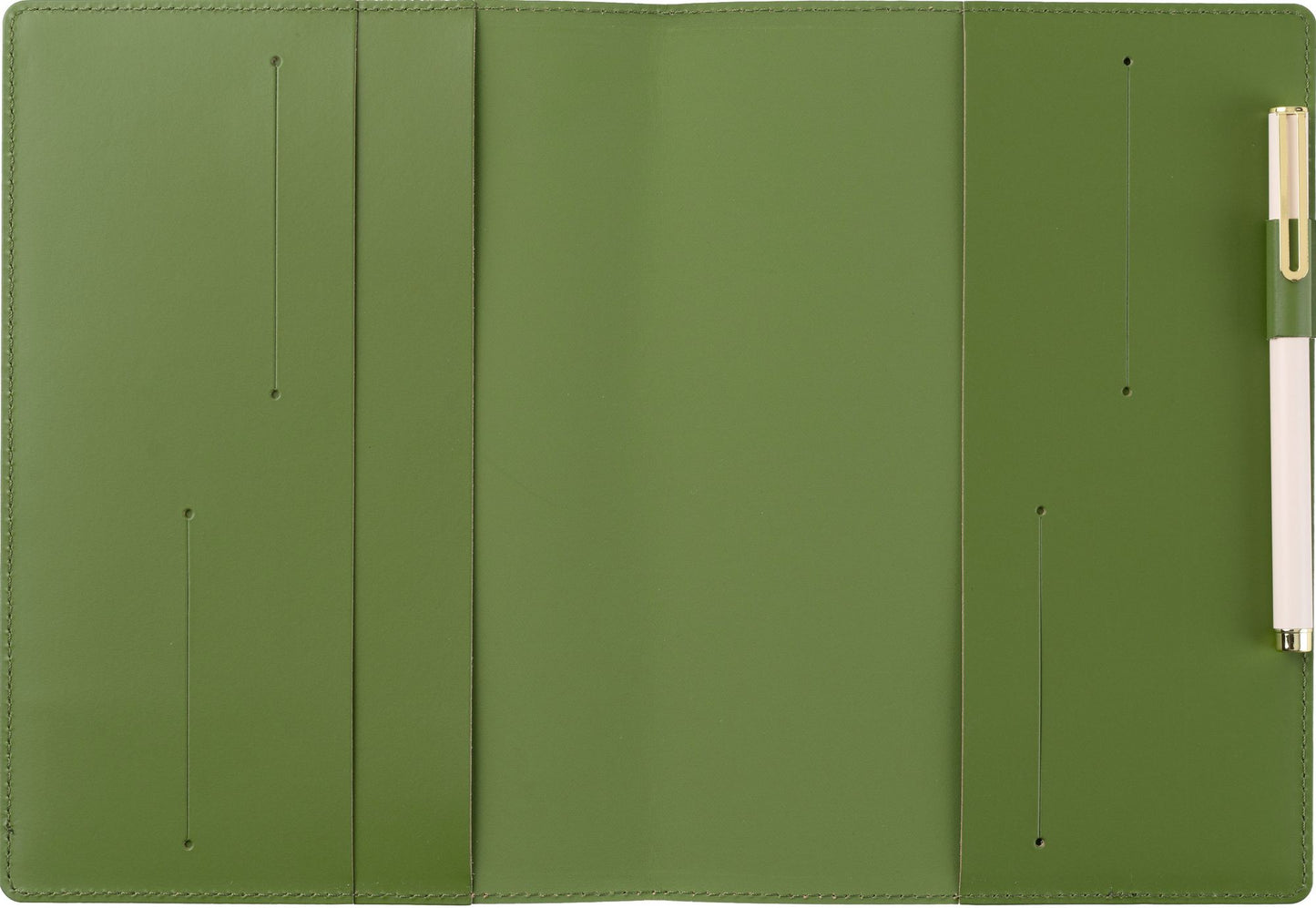 Paper Source Green Leather Refillable A5 Journal Cover
