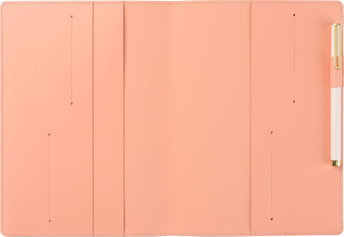 Paper Source Peach Leather Refillable A5 Journal Cover