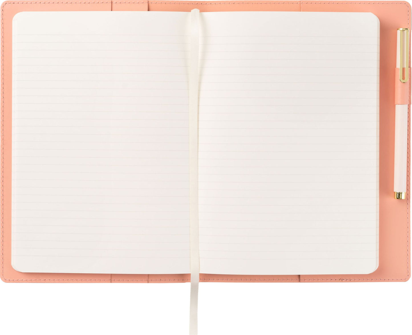 Paper Source Peach Leather Refillable A5 Journal Cover